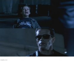 Terminator Because You Told Me To Meme Template