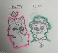 flippy x kitty drawn by cinder Meme Template