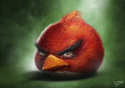 Realistic Angry Bird Red Meme Template