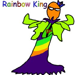 Rainbow King Meme Template