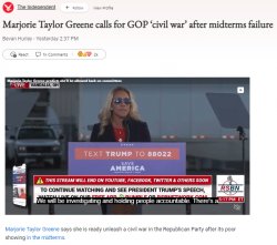 Marjorie Taylor Greene GOP civil war Meme Template
