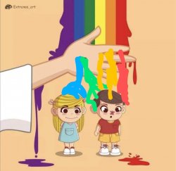 Jesus blocks rainbow fail Meme Template