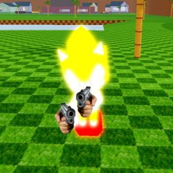Super Sonic With Guns Meme Template