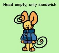 Tac Head empty, only sandwich Meme Template