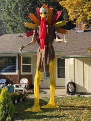 12 foot skeleton turkey thanksgiving Meme Template