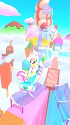 Flying high in ice cream land Mario Meme Template