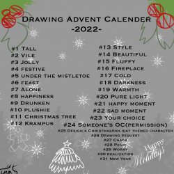 ADVENT CALENDER (drawing prompts really) Meme Template