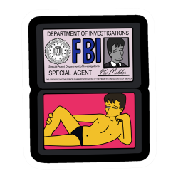 Mulder Badge Simpsons Transparent Background Meme Template