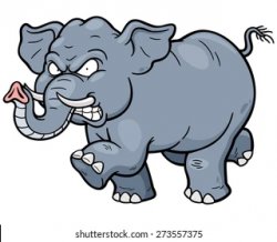 Angry, crazy, GOP Republican elephant Meme Template