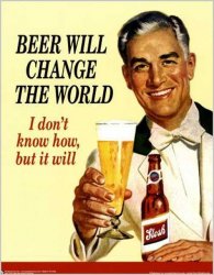 Beer will change the world Meme Template