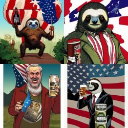 Vice-President sloth drinks malt beer Meme Template