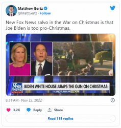 Fox News War on Christmas Bidens Meme Template