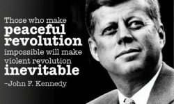 JFK quote peaceful revolution Meme Template