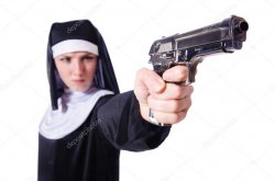 Nun with a Gun Meme Template