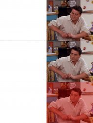 Joey 3 panel Meme Template