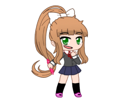 Gacha Club Monika (idk what happened to her bow) Meme Template