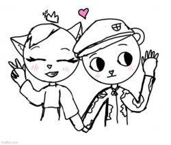 flippy x kitty drawn by kit kat Meme Template