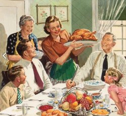 traditional thanksgiving turkey dinner Meme Template