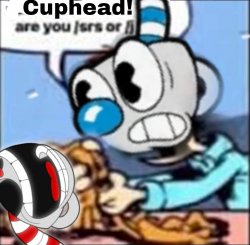 Cuphead! Are you /srs or /j Meme Template