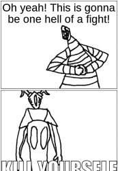 zetton tells red king to kys Meme Template