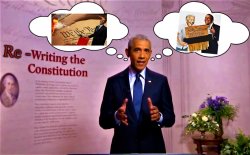 Obama re-writing the Constitution Meme Template
