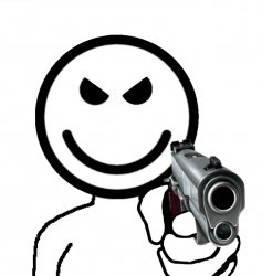 Offiz pointing gun but evil Meme Template