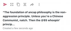 “The foundation of ancap philosophy is the non-aggression princi Meme Template