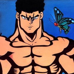 Anime Muscle Man vs. Butterfly Meme Template