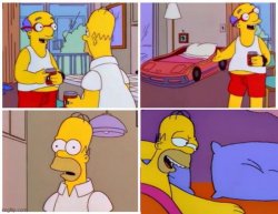 Racecar Bed Homer In Bed With Nobody Next To Him Meme Template