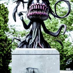 Philosophical Monster Sculpture Meme Template