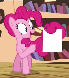 pinkie holds paper Meme Template