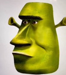 Shrek Moai Meme Template