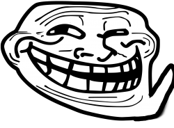 troll face with an absurdly long chind Meme Template