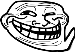 troll face with an absurdly long chind Meme Template
