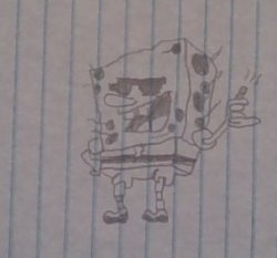 thug spongbob (drawing by me) Meme Template