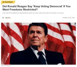 Ronald Reagan false quote debunked Meme Template