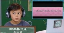 Kids react to ddlc Meme Template