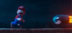 Mario Running Into The Bullet Meme Template