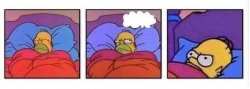 Homer in bed mad Meme Template