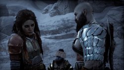 Freya and Kratos Meme Template