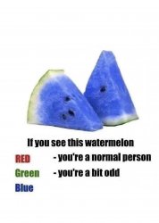 Blue Watermelon Meme Template