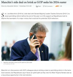 Joe Manchin stabbed in the back by the GOP Meme Template
