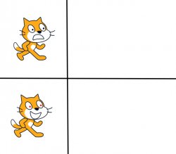 Scratch Cat yes/no Meme Template