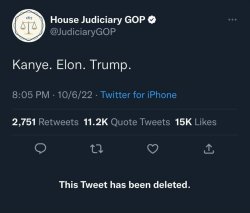 House Judiciary GOP Kanye Elon Trump Tweet deleted Meme Template