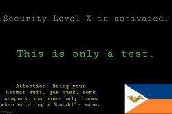 Anti-Zoophile Army Security Level X Alert (Testing) Meme Template