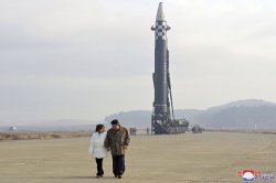 Kim Jong Un & daughter Meme Template