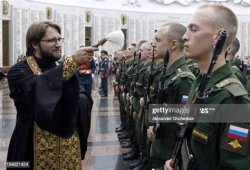 Russian priest blesses conscripts Meme Template