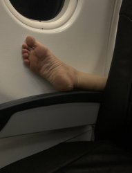 Foot on a plane Meme Template