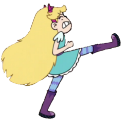 Star Butterfly Kicking Meme Template