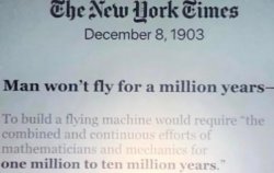 Man won’t fly for a million years Meme Template